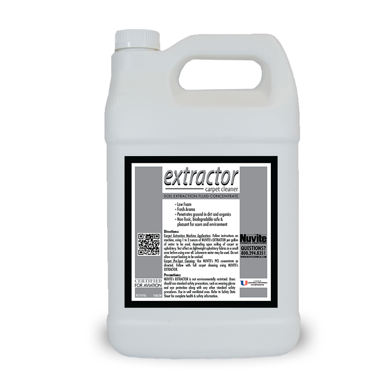 Extractor Concentrated Carpet Cleaner for extraction machines.